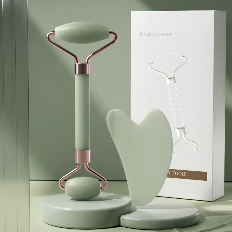 Facial Massage Roller and Scraping Board for Neck and Eye Care - Health and Beauty Skincare Tool